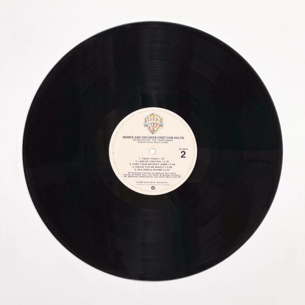 Back of the record Women And Children First by Van Halen