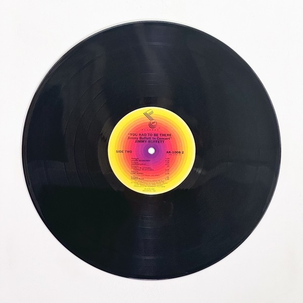 Back of the record "You Had To Be There" - Recorded Live by Jimmy Buffett