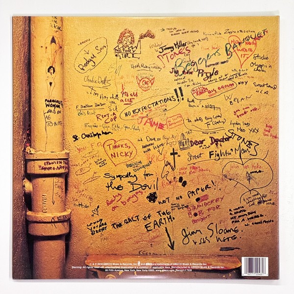 Back cover of Beggars Banquet by The Rolling Stones