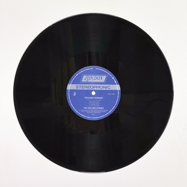 Back of the record Beggars Banquet by The Rolling Stones