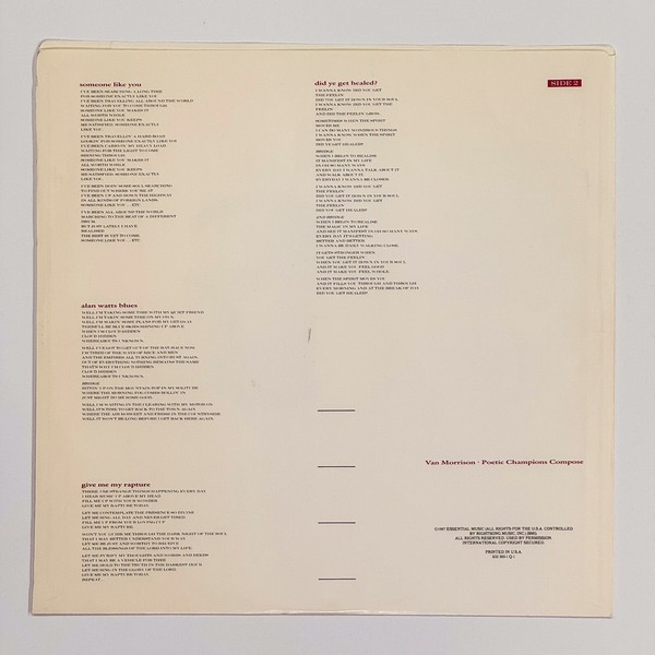 Additional image for album Poetic Champions Compose by Van Morrison