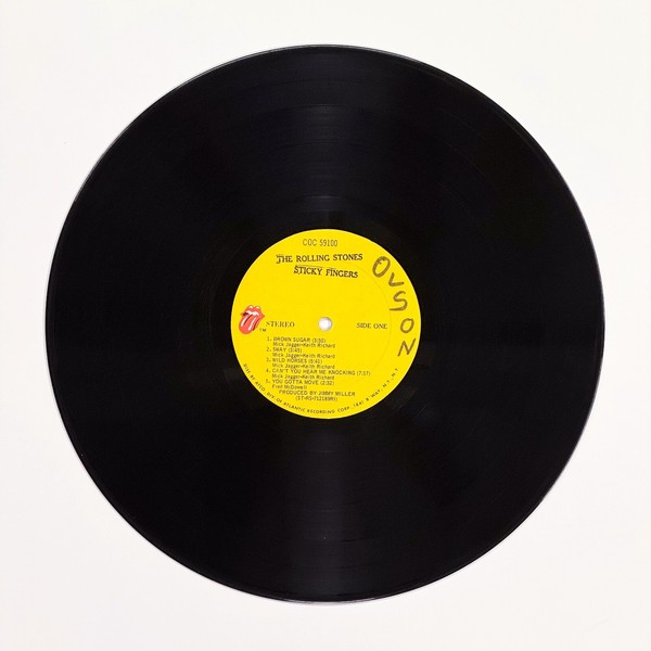 Front of the record Sticky Fingers by The Rolling Stones