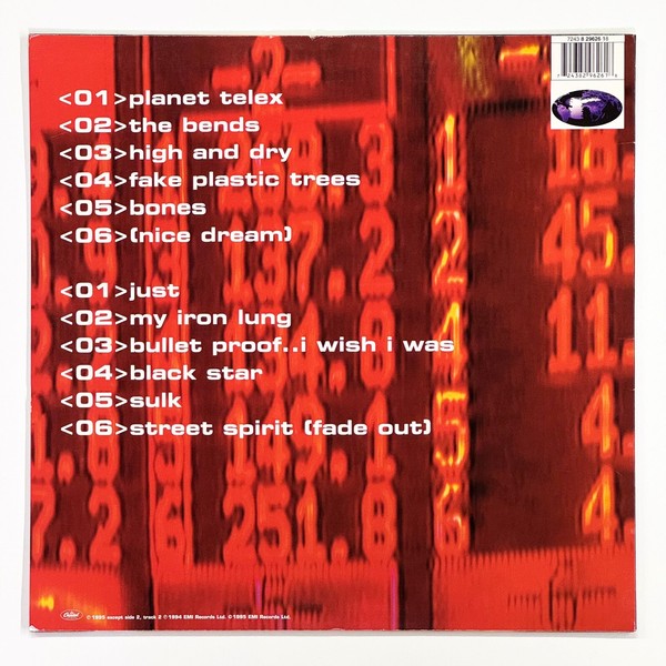 Back cover of The Bends by Radiohead