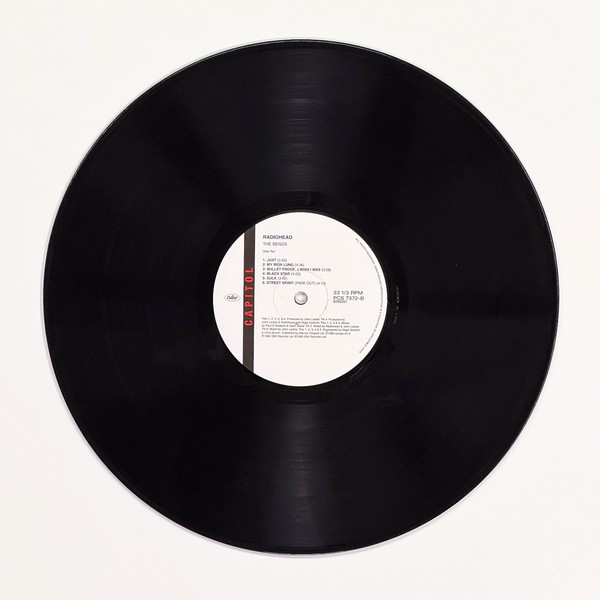 Back of the record The Bends by Radiohead