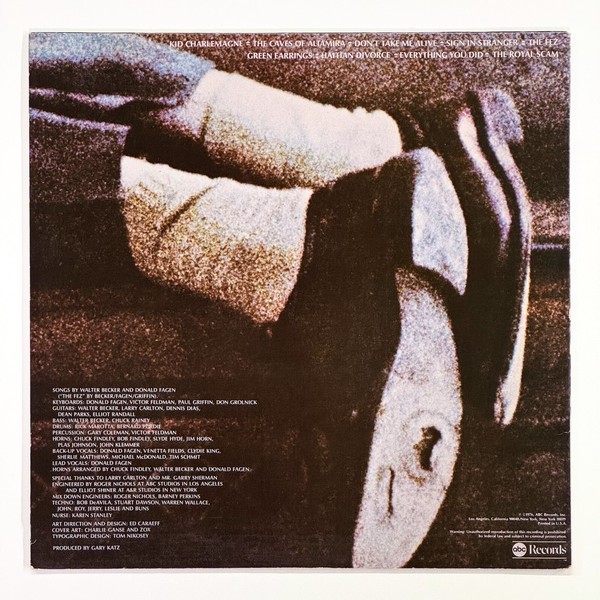 Back cover of The Royal Scam by Steely Dan