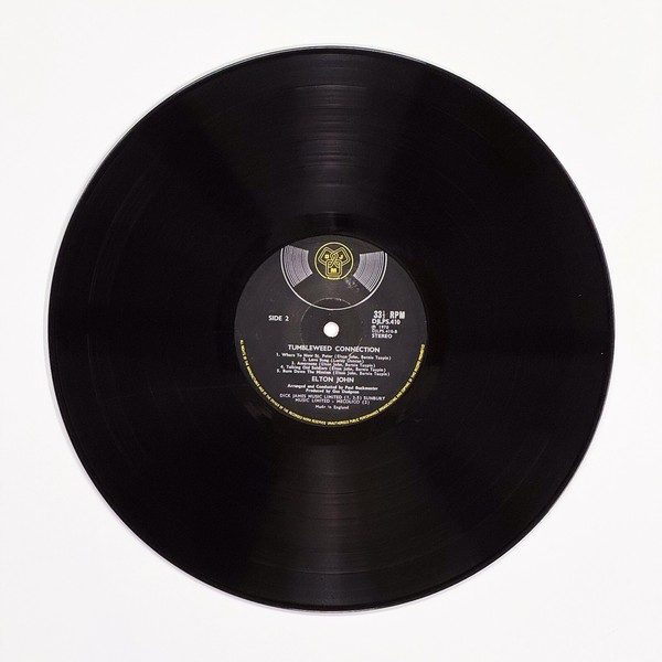 Back of the record Tumbleweed Connection by Elton John