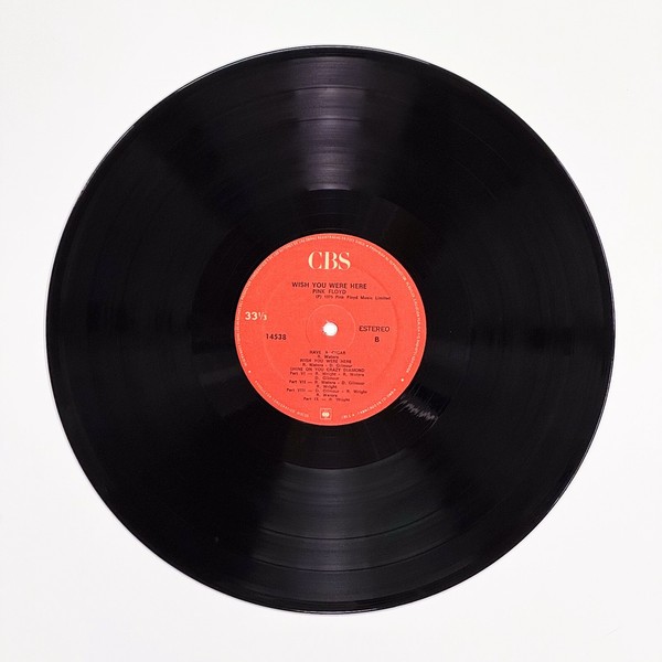 Back of the record Wish You Were Here by Pink Floyd