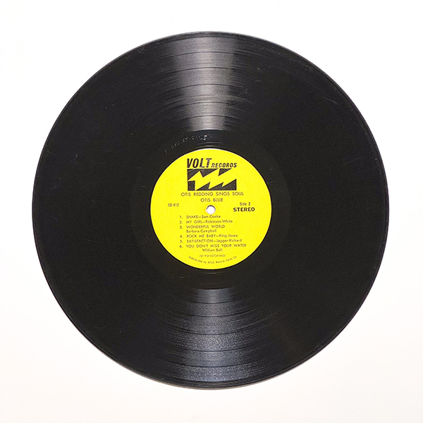 Back of the record Otis Blue by Otis Redding