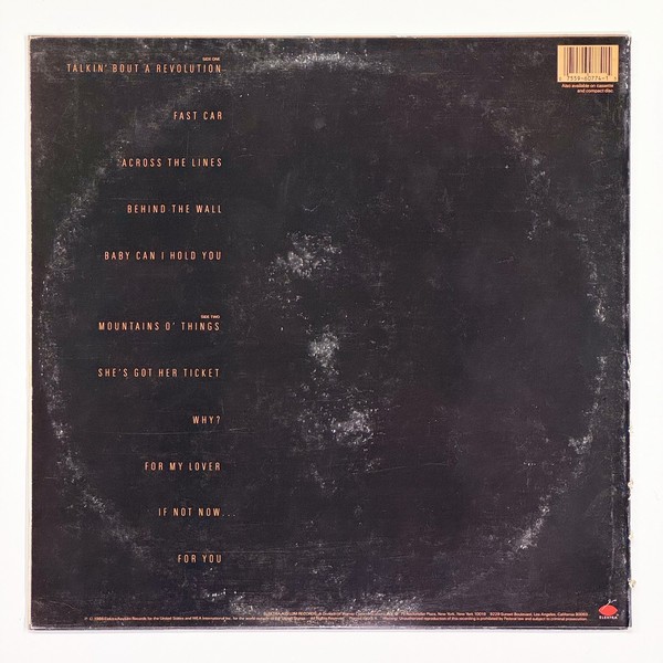 Back cover of Tracy Chapman by Tracy Chapman