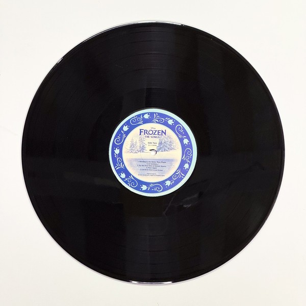 Back of the record Frozen The Songs by Kristen Anderson-Lopez And Robert Lopez