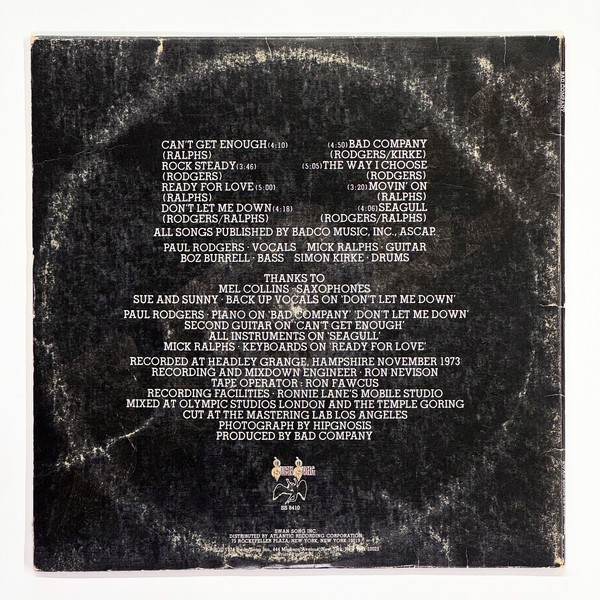 Back cover of Bad Company by Bad Company