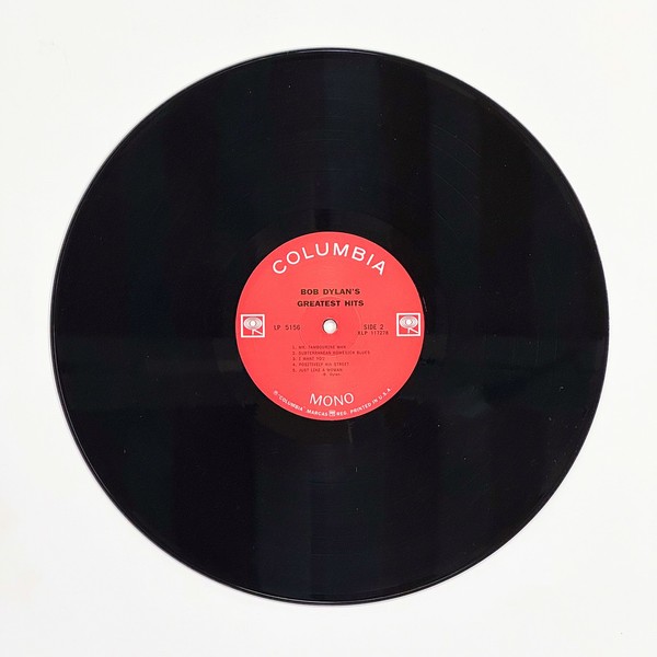 Back of the record Bob Dylan's Greatest Hits by Bob Dylan