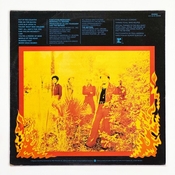 Back cover of Fire On The Bayou by The Meters