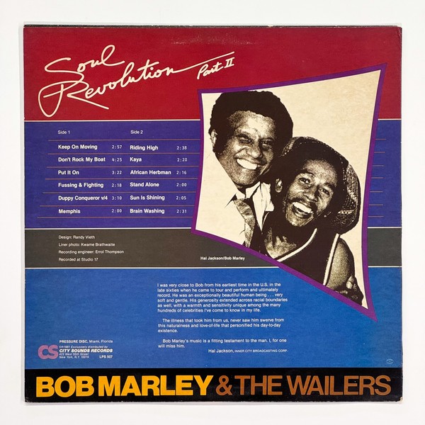 Back cover of Soul Revolution Part 2 by Bob Marley & The Wailers