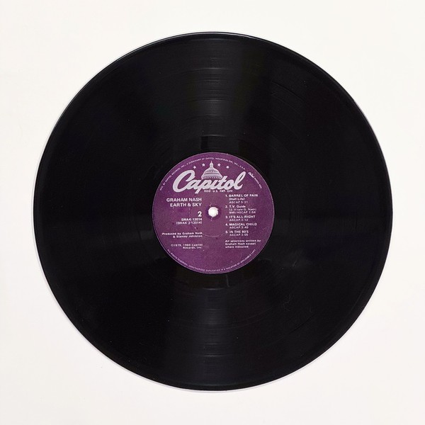 Back of the record Earth & Sky by Graham Nash