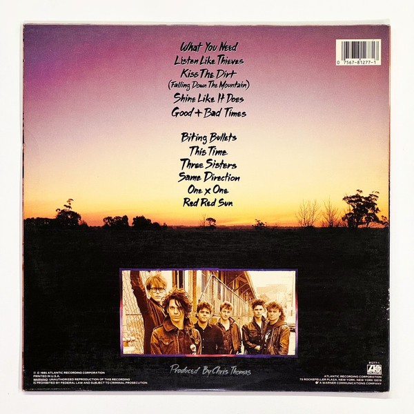 Back cover of Listen Like Thieves by INXS