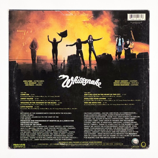 Back cover of Live... In The Heart Of The City by Whitesnake