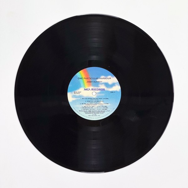 Back of the record One Particular Harbour by Jimmy Buffett