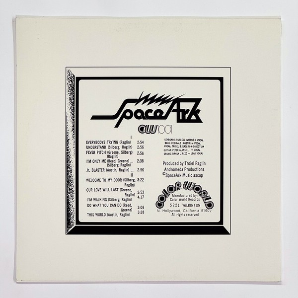 Back cover of Spaceark by Spaceark