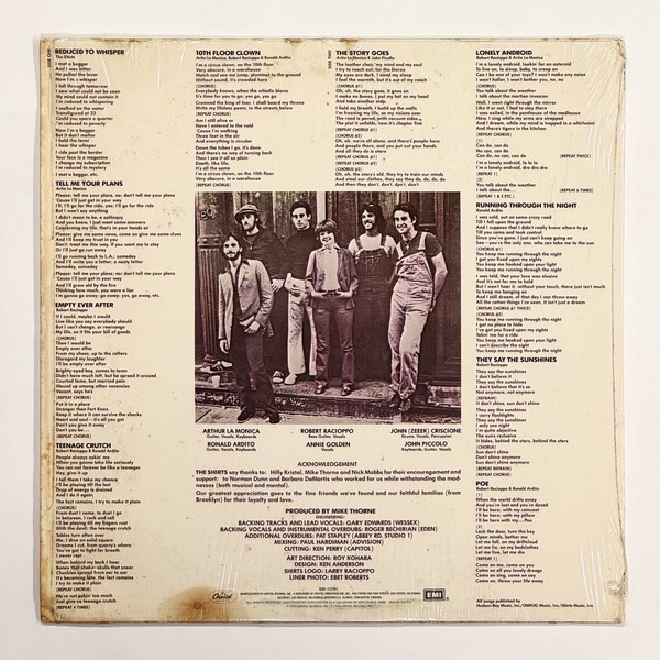 Back cover of The Shirts by The Shirts