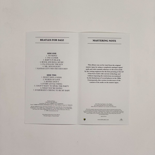 Additional image for album Beatles For Sale by The Beatles