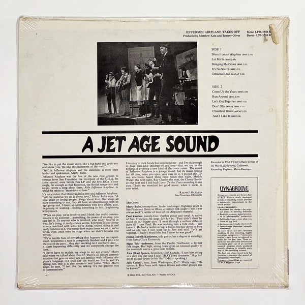 Back cover of Jefferson Airplane Takes Off by Jefferson Airplane
